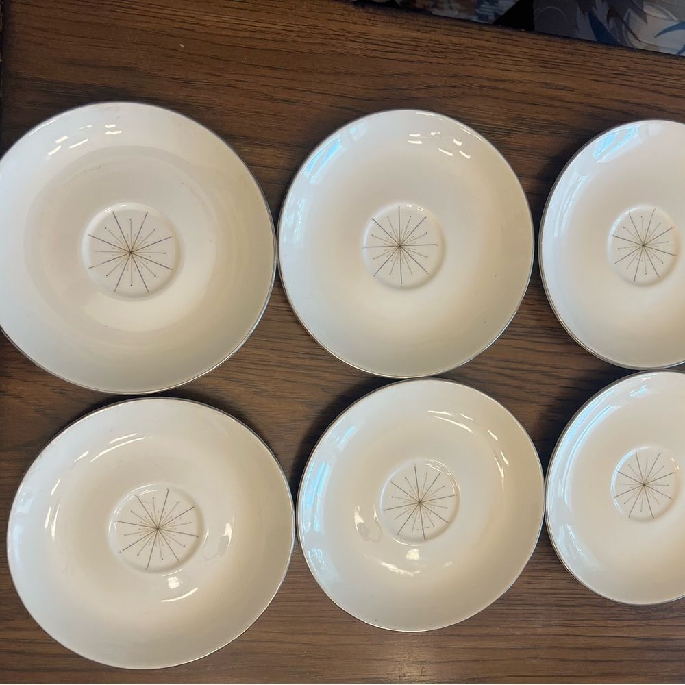 Set of 6 small Northern Star MCM Elegant Cream Dinnerware Set